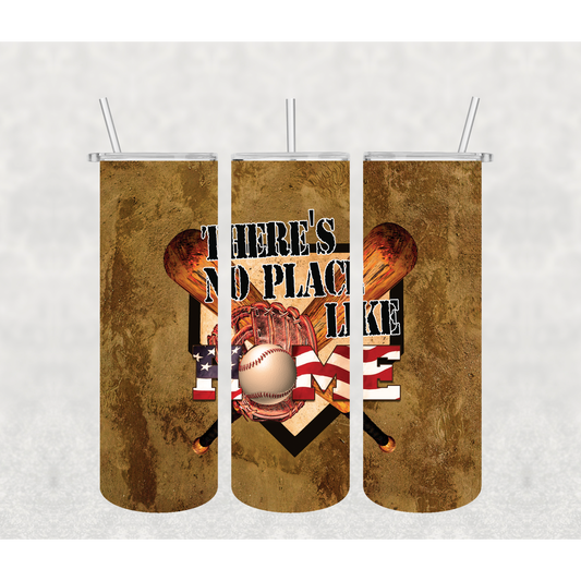 No Place like Home - Baseball Tumbler