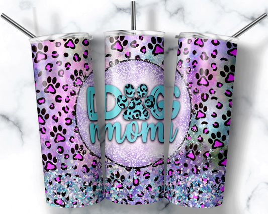 Dog Mom Leopard Tumbler