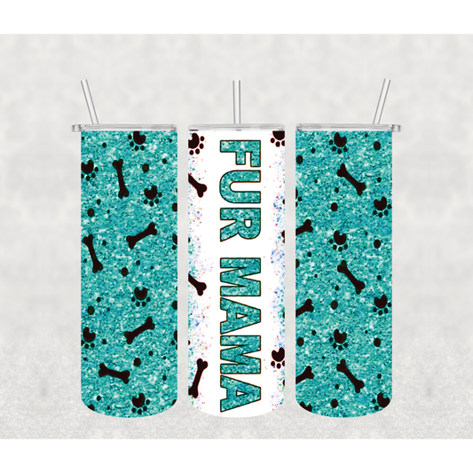 Fur Mama Blue Tumbler