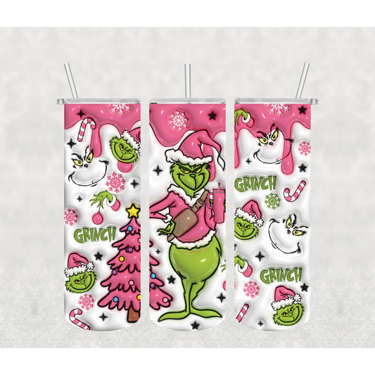 Pink Christmas 3D Drip