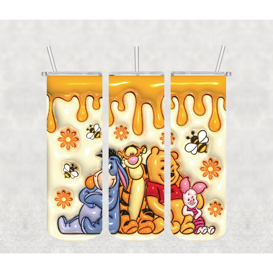 Pooh 3D Drip Tumbler