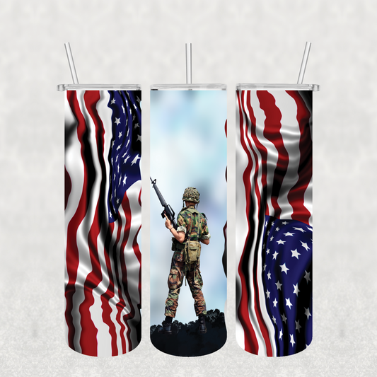 Soldier Flag Tumbler